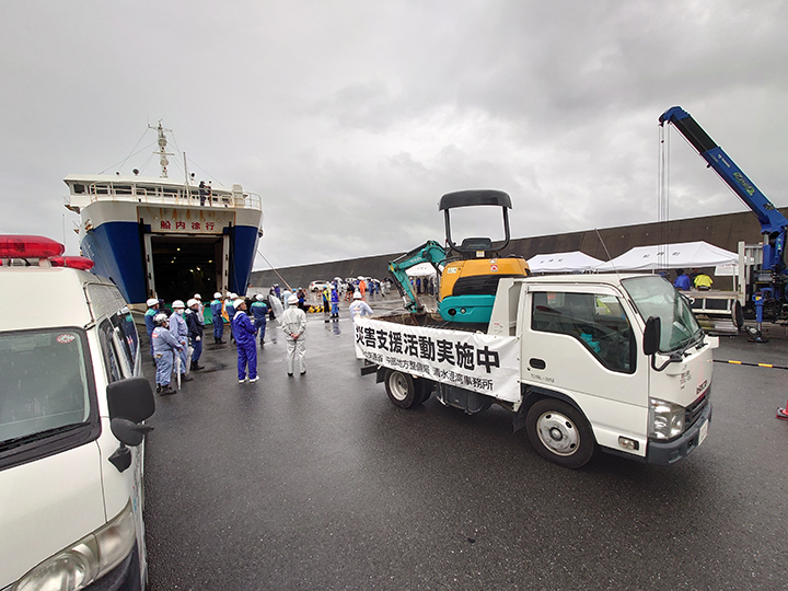 清水港湾事務所との海上輸送合同訓練5